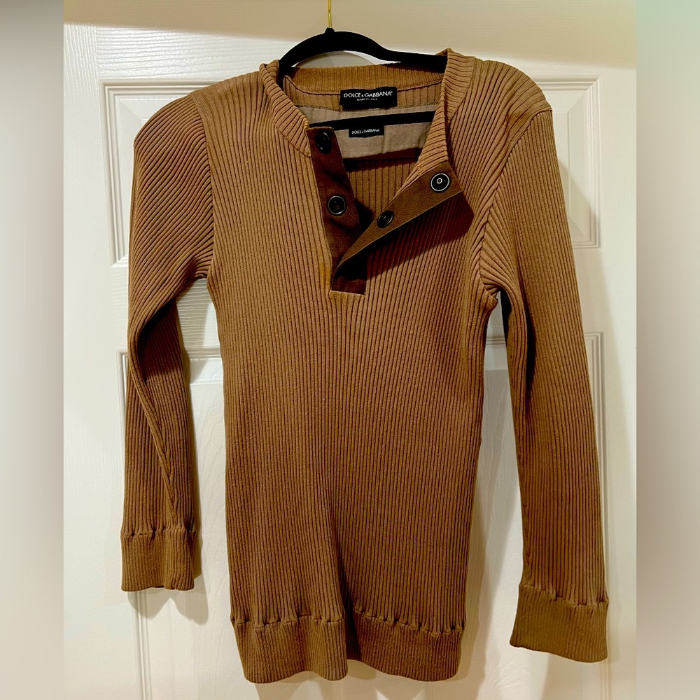 Men’s long sleeve Dolce & Gabbana brown shirt